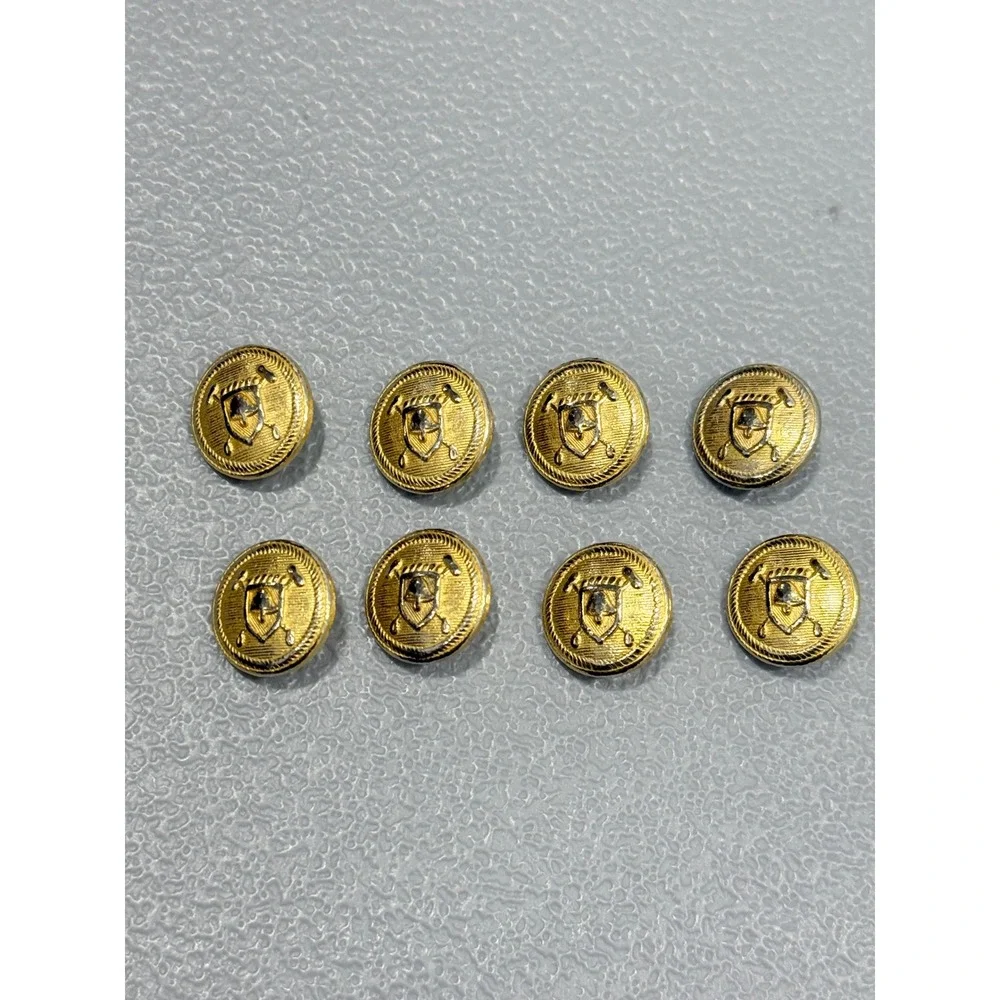Vtg Polo University Club Ralph Lauren Blazer Buttons Gold Tone Crest 10pc preppy